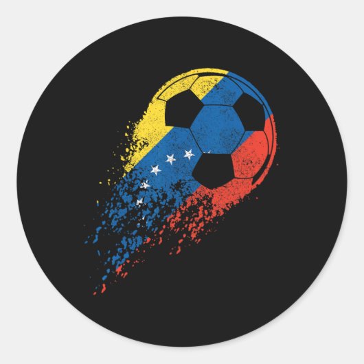 Venezuelan Pride Footbyll Player Flag  Ronde Sticker (Voorkant)