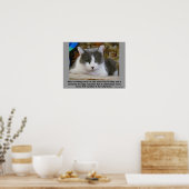 vengeful Grumpy kat met Charlotte Gray Quote Poster (Keuken)