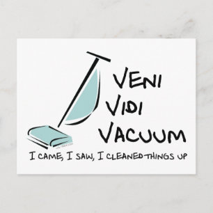 Veni Vidi Vacuum Briefkaart