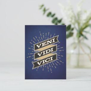 Veni Vidi Vici Blue Briefkaart