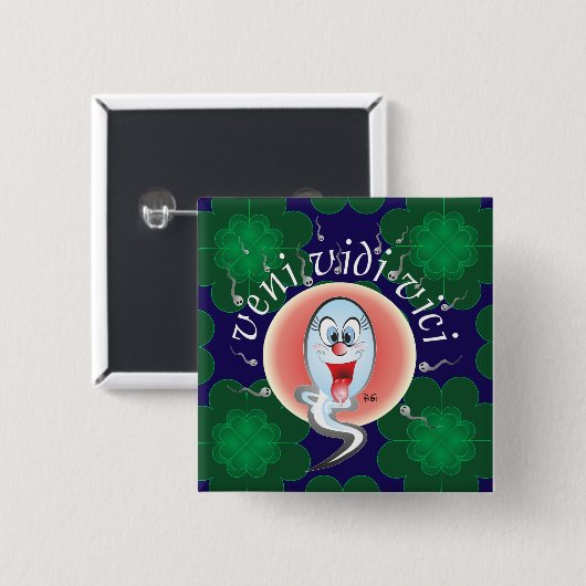 veni vidi vici Button (Voorkant /achterkant)