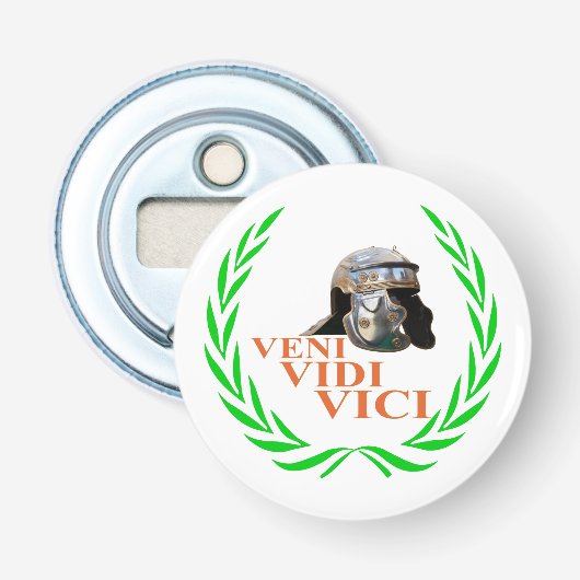 Veni Vidi Vici Button Flesopener (Voorkant)