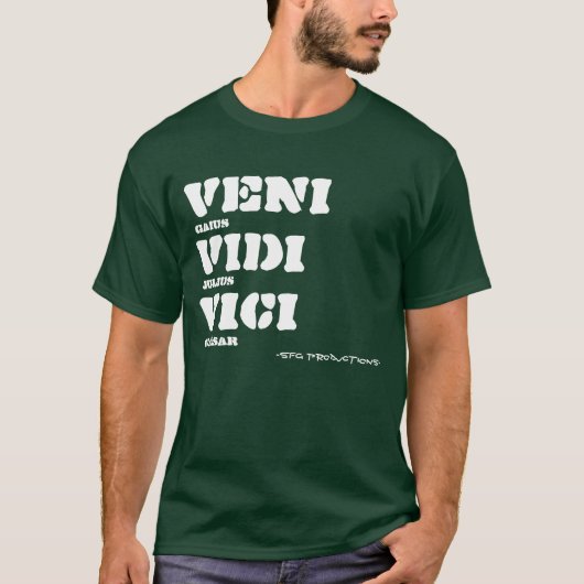 Veni Vidi Vici, Gaius, Julius, Caesar, -SFG Pro.. T-shirt (Voorkant)