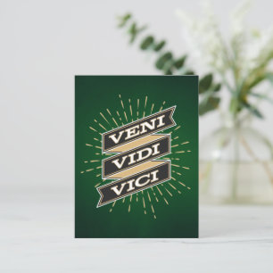 Veni Vidi Vici Green Briefkaart