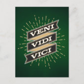 Veni Vidi Vici Green Briefkaart (Voorkant)