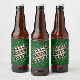 Veni Vidi Vici Groen bierflesetiket Bier Etiket