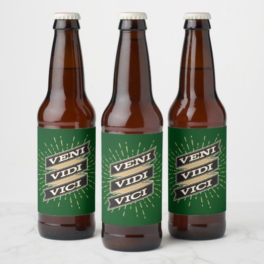 Veni Vidi Vici Groen bierflesetiket Bier Etiket (Flessen)