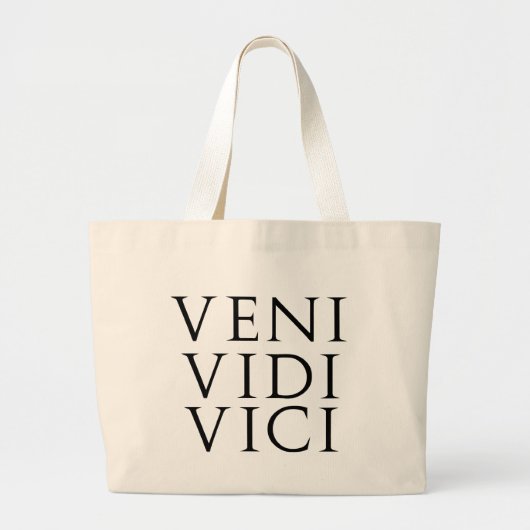 Veni Vidi Vici Grote Tote Bag (Voorkant)