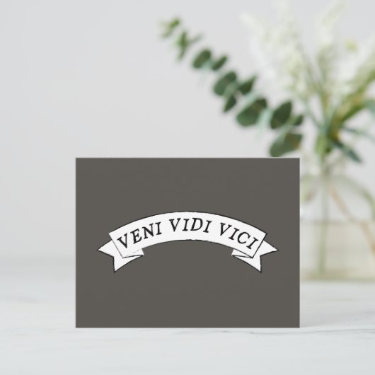 VENI VIDI VICI - Ik zag dat ik overviel Briefkaart (Staand voorkant)