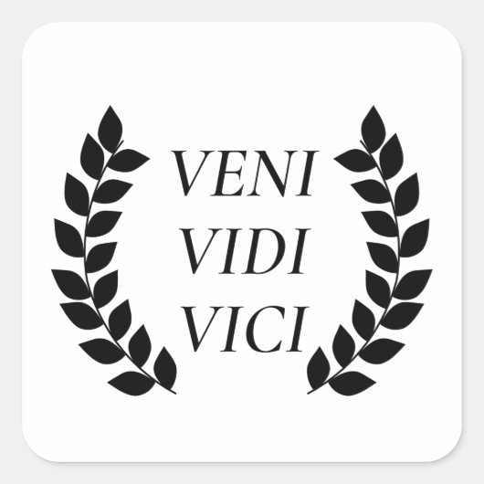 Veni Vidi Vici ik zag dat ik veroverd was Vierkante Sticker (Voorkant)