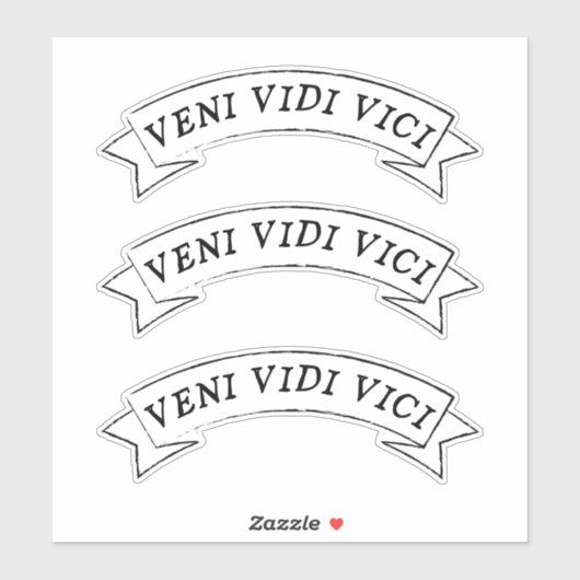 VENI VIDI VICI - Ik zag dat ik Vinyl veroverde Sticker (Vel)
