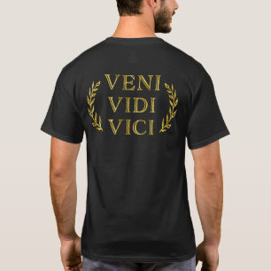 Veni Vidi Vici in Faux Antiek Gold Funny T-shirt