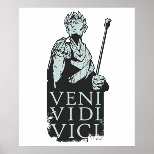 Veni Vidi Vici Julius Caesar Roman Poster (Voorkant)