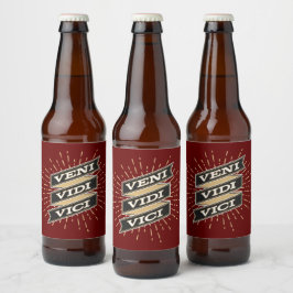 Veni Vidi Vici Red Bier Etiket
