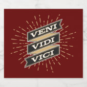 Veni Vidi Vici Red Bier Etiket (Enkel label)