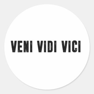 Veni vidi vici ronde sticker