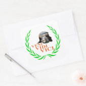 Veni Vidi Vici Vierkante Sticker (Envelop)