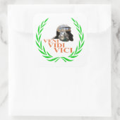 Veni Vidi Vici Vierkante Sticker (Tas)