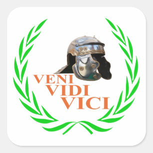 Veni Vidi Vici Vierkante Sticker