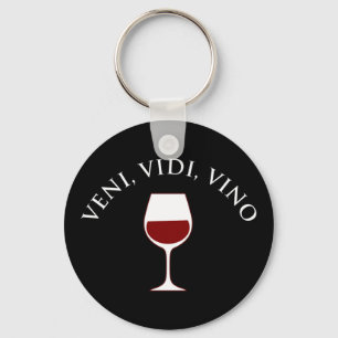 Veni, Vidi, Vino Funny Wine Lover, Latijnse term Sleutelhanger