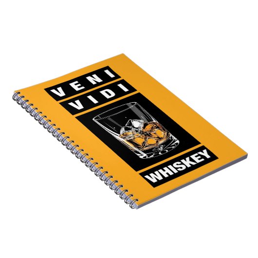 Veni Vidi Whiskey | Grappig citaat voor whisky lie Notitieboek (Rechterzijde)