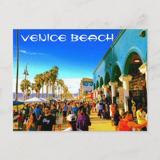 VENICE BEACH BOARDWALK BRIEFKAART (Voorkant)
