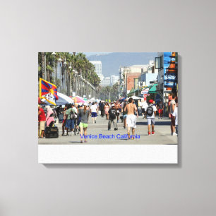 Venice Beach Boardwalk Canvas Afdruk