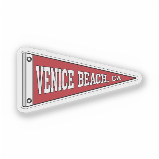 Venice Beach, CA pennant Sticker (Voorkant)
