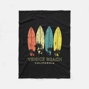 Venice Beach Ca Surfboards Vintage Heren Dames Sou Fleece Deken