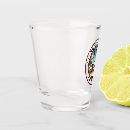 Venice Beach California Boardwalk Reizen Kunst Ret Shot Glas (Links)