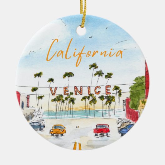 Venice Beach California Ornament (Voorkant)