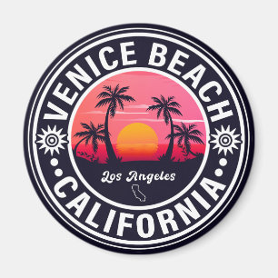 Venice Beach California Retro Sunset Souvenirs 60s Magneet