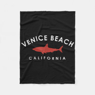 Venice Beach California Shark Vakantie Souvenir VI Fleece Deken