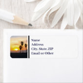 Venice Beach California Sunset Souvenir Étiquette (En situation)