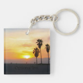 Venice Beach California Sunset Souvenir Sleutelhan Sleutelhanger (Achterkant)