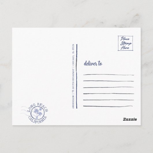 Venice Beach California Sunset Souvenirs jaren 195 Briefkaart (Achterkant)