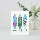 Venice Beach California Surfboards Briefkaart (Staand voorkant)