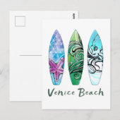 Venice Beach California Surfboards Briefkaart (Voorkant / Achterkant)