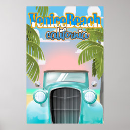 Venice Beach california vintage poster. Poster