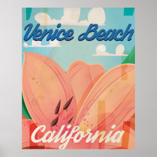 Venice Beach California Vintage Reisposter Poster