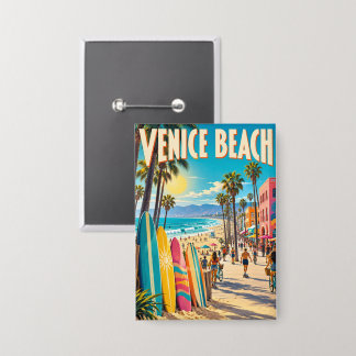 Venice Beach Californië Kleurrijke Surfplanken Pos Button