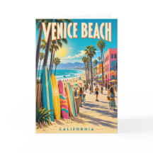 Venice Beach Californië Kleurrijke Surfplanken Pos