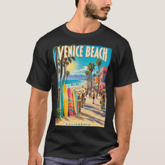 Venice Beach Californië Kleurrijke Surfplanken Pos T-shirt