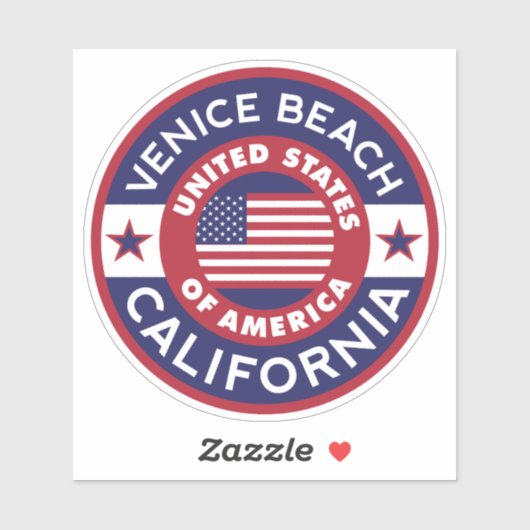 VENICE BEACH, Californië Sticker (Vel)