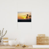 Venice Beach Californië Zonsondergang Poster (Keuken)