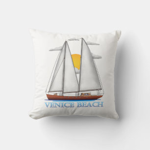 Venice Beach Coastal Nautical Sailor Kussen