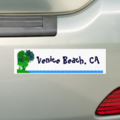 Venice Beach Custom Palm Tree Bumper Sticker (Op auto)