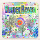 Venice Beach Deep Dream Onderzetter (Voorkant)