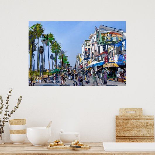 Venice Beach Promenade Poster (Keuken)
