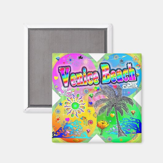 Venice Beach Quadro Seasons Magnet (Recto/Verso)